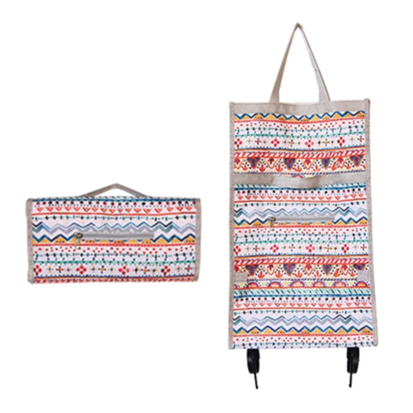 Foldable Grocery Shopping Cart Food Organizer Trolley Bag On Wheels Bags Buy Vegetables Shopping Bags Small Pull Cart Tug Bag