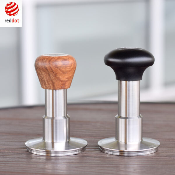 The force tamper with metal/wooden handle flat base 58.5mm Hand Press Coffee powder hammer Tools